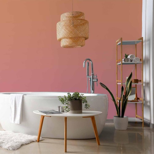 Fototapet Warm Sunset - gradient baggrund i orange og pink