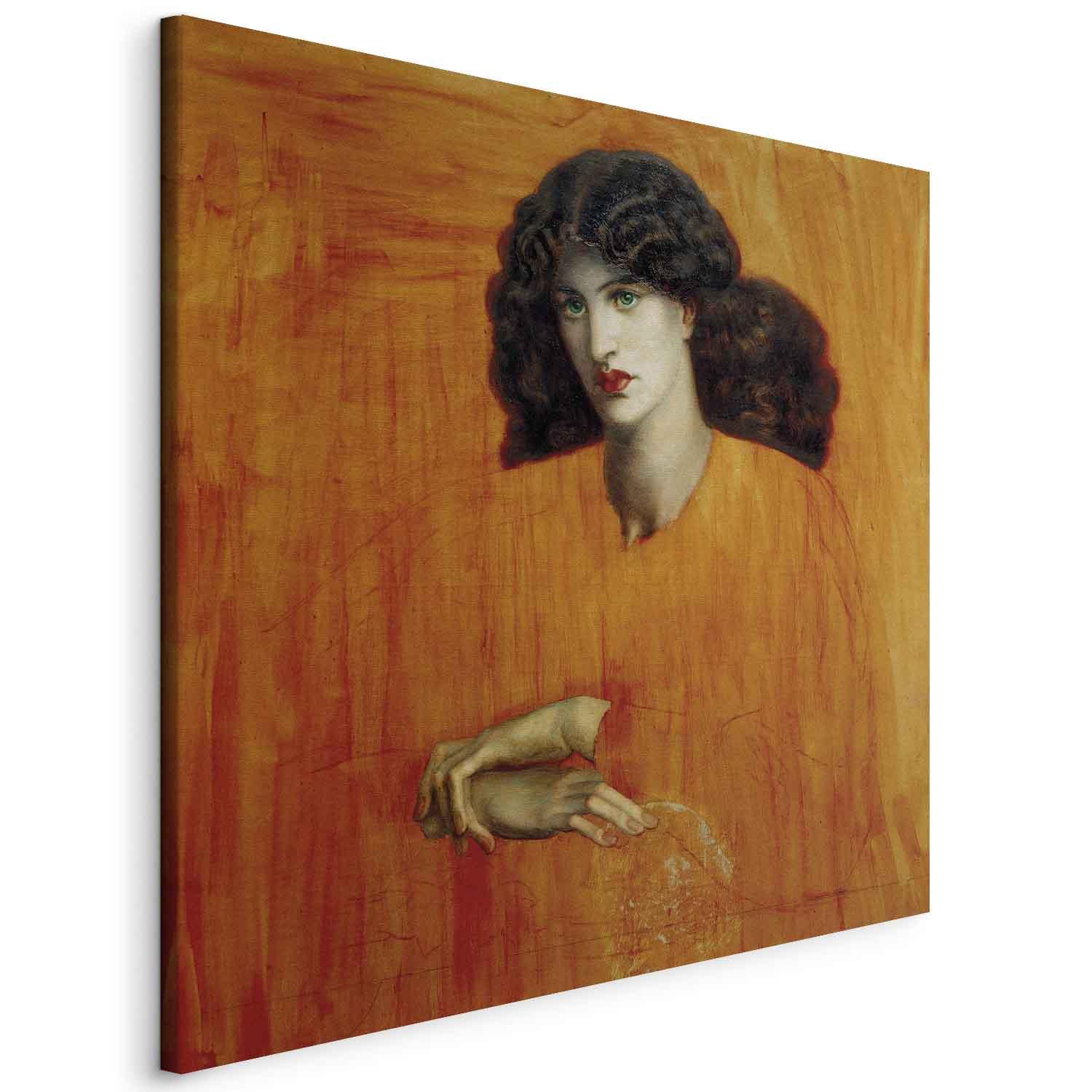 Dante Gabriel Rossetti La Donna della Finestra lærredsbillede - 40 x 40 cm - På italiensk lærred billede