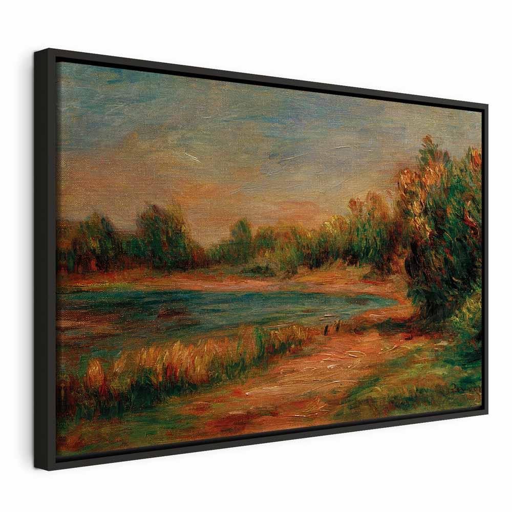 Billede på lærred - Pierre-Auguste Renoir - Paysage à Guernesey - 60 x 40 cm - I en sort træramme