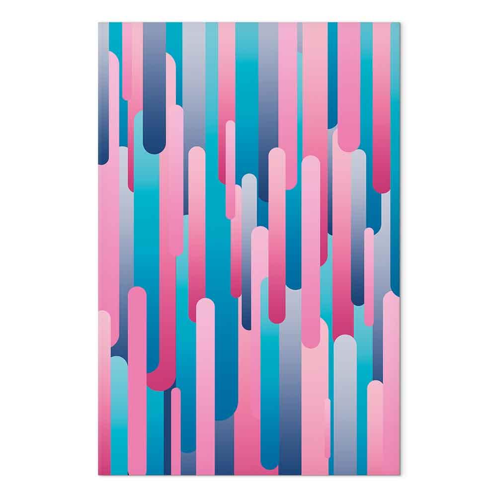 Abstrakt billede på lærred - Farverige stempler (1 del), lodret vægdekoration - 60 x 90 cm - Premium Print