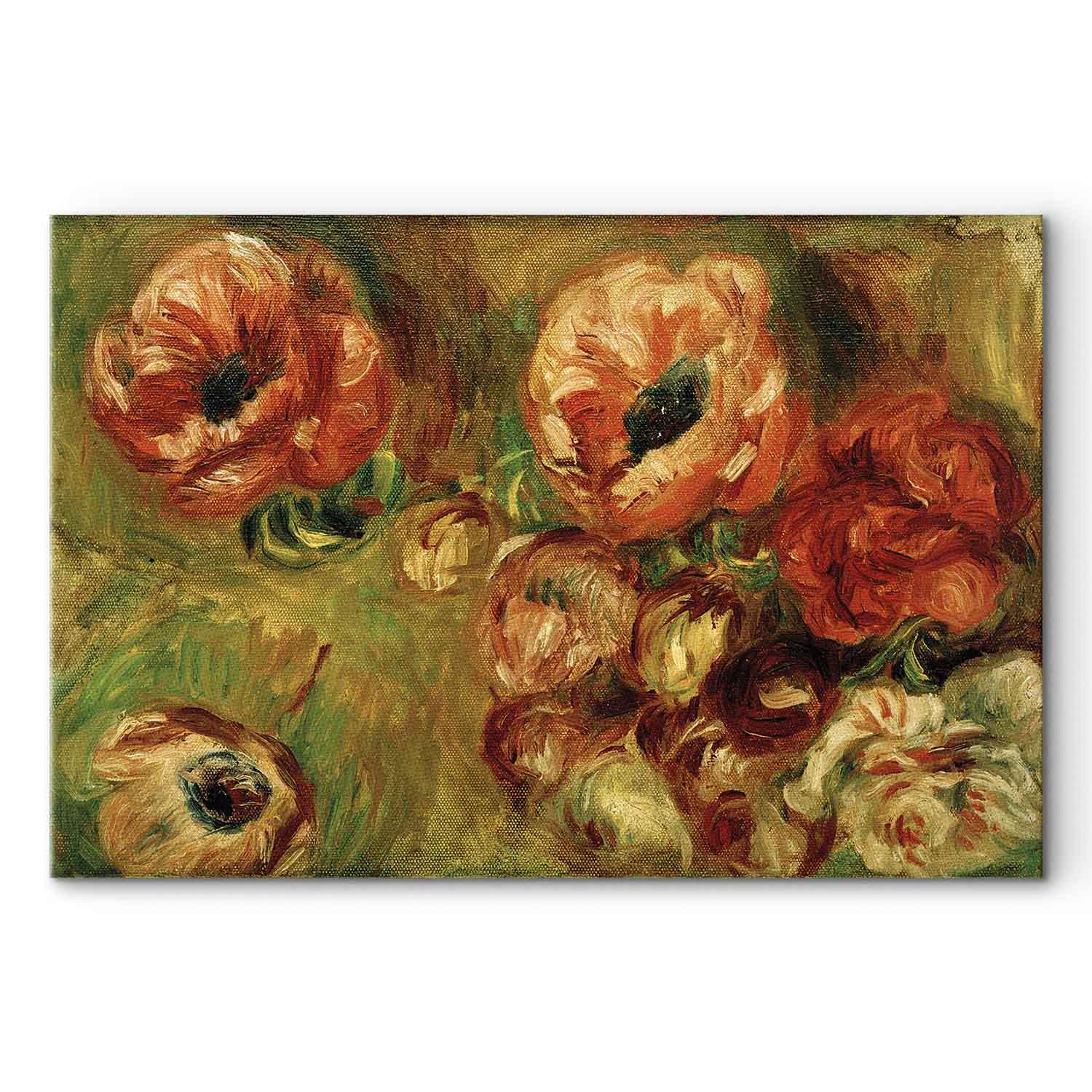 Billede på lærred - Pierre-Auguste Renoir - Les Anémones - 90 x 60 cm - Premium Print
