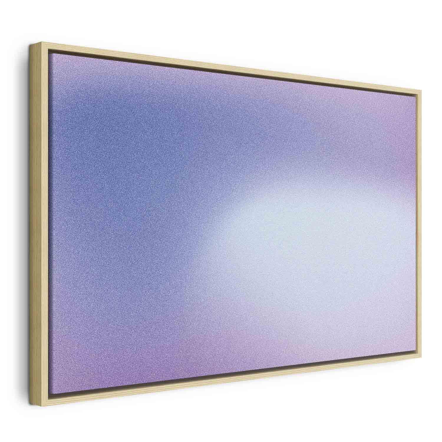 Billede på lærred - Heather Mist - delikat farvegradient i forskellige violette nuancer - 60 x 40 cm - I en naturlig træramme