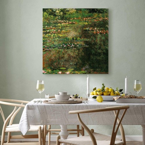 Claude Monet Dam med åkander - billede på lærred