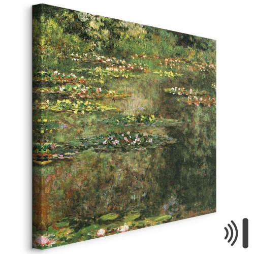Claude Monet Dam med åkander - billede på lærred