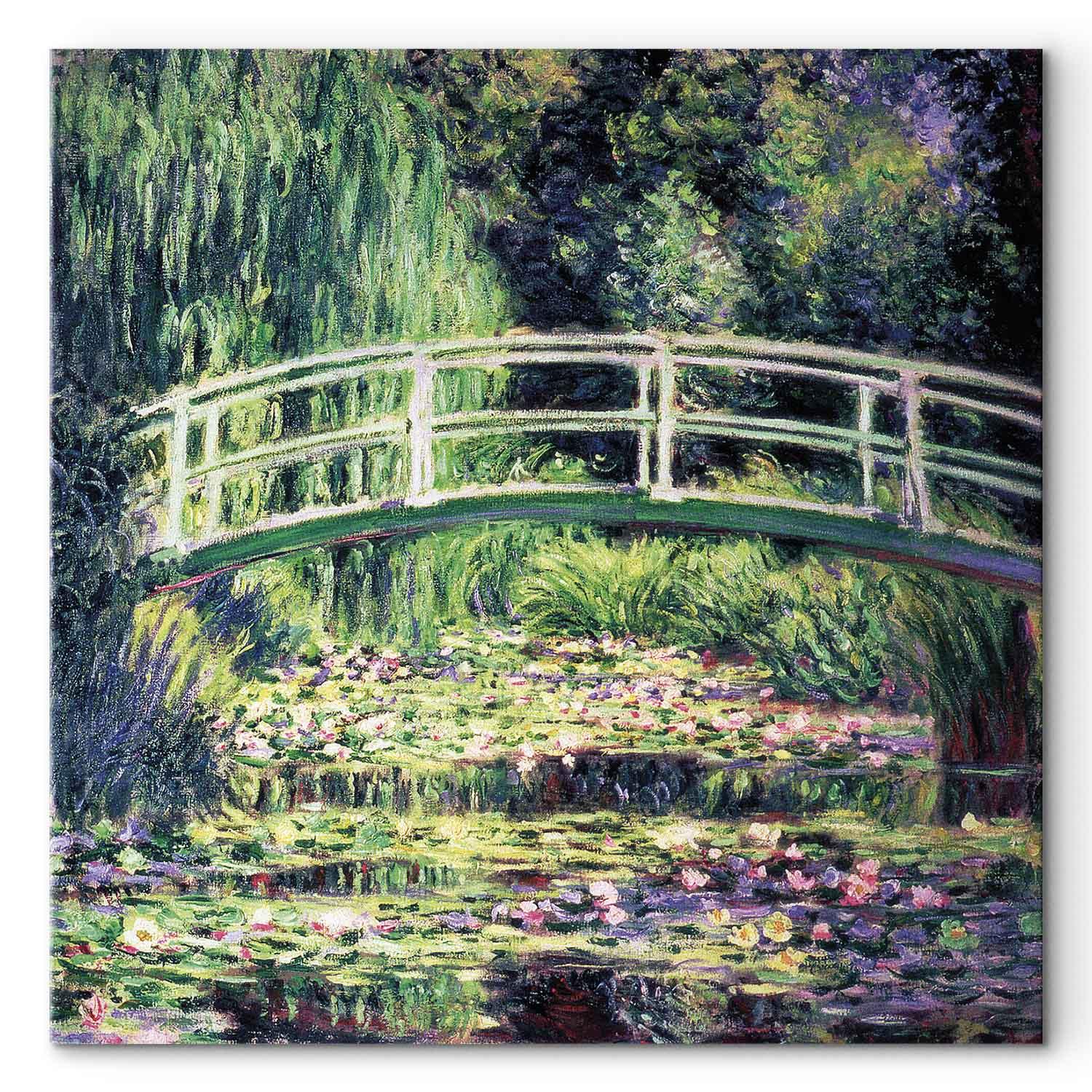 Claude Monet - Åkandedammen lærredsbillede i flere størrelser og varianter - 40 x 40 cm - Akustisk