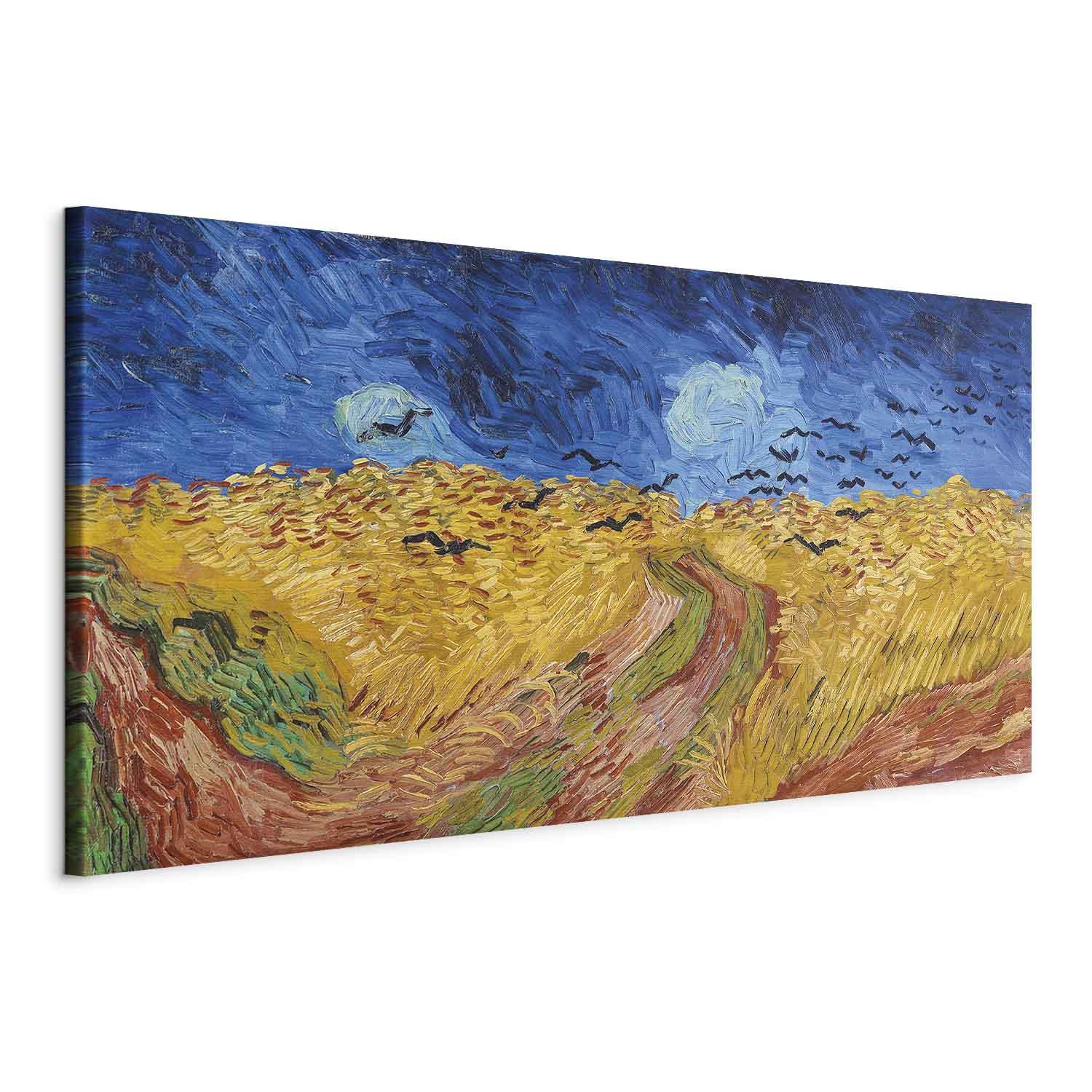 XXL billede på lærred Vincent van Gogh Hvedemark med krager - 180 x 90 cm billede