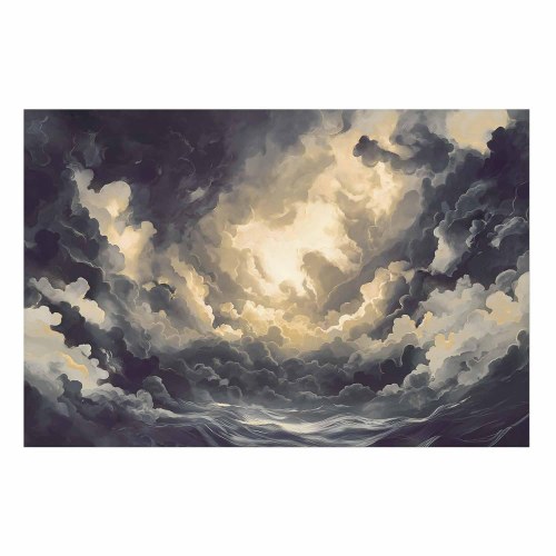 Abstrakt plakat med skyer og lys - Epic Play of Light