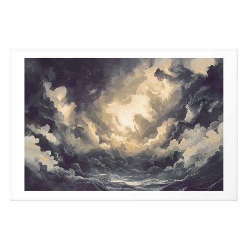 Abstrakt plakat med skyer og lys - Epic Play of Light