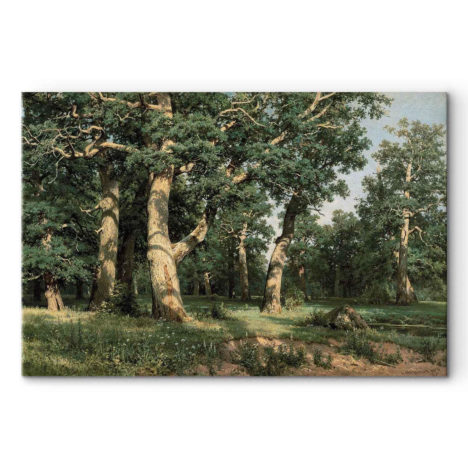 Reproduktion på lærred - Ivan Shishkin Egeskov vægbillede med tryk på kanterne - 60 x 40 cm - Akustisk