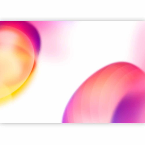 Fototapet Abstraktion Former i saftig gul og violet-rosa