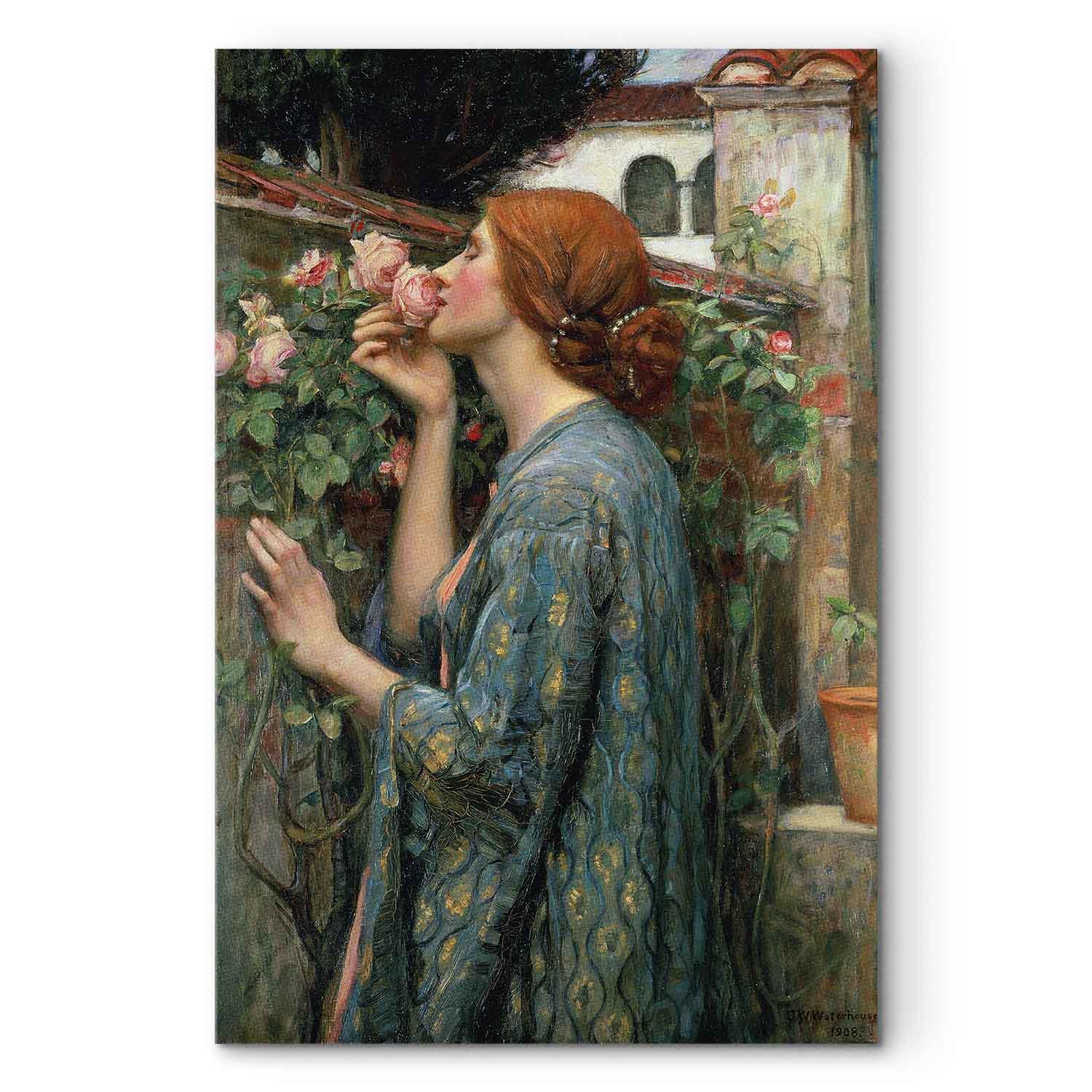 John William Waterhouse billede på lærred - Rosens sjæl - 40 x 60 cm - Premium Print billede