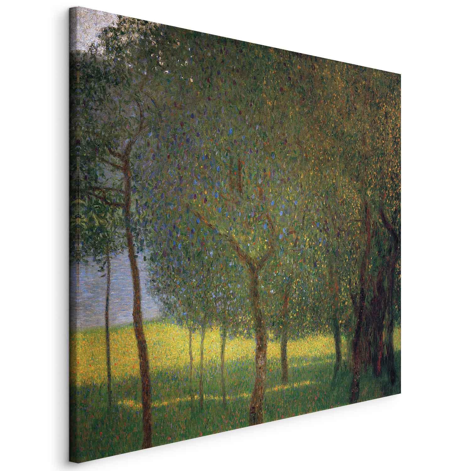 Gustav Klimt Frugttræer ved Attersee - billede på lærred - 40 x 40 cm - På italiensk lærred billede