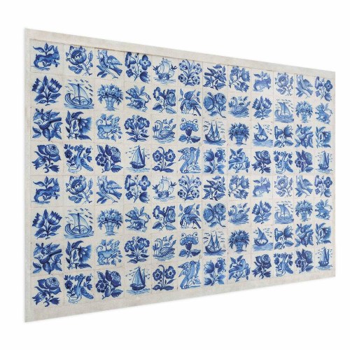 Plakat med portugisiske azulejos-fliser - blå vægdekoration