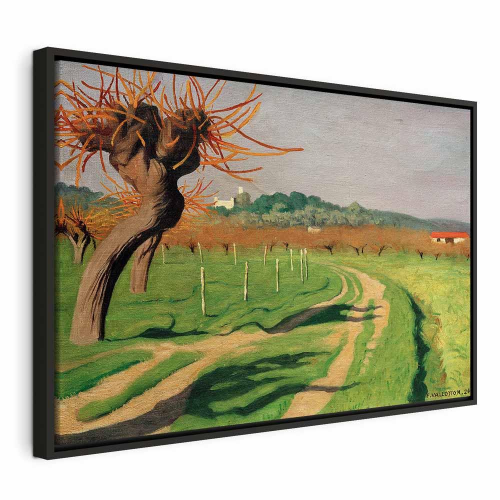 Billede på lærred reproduction - Félix Vallotton - Vallée de la Cagne - 120 x 80 cm - I en sort træramme