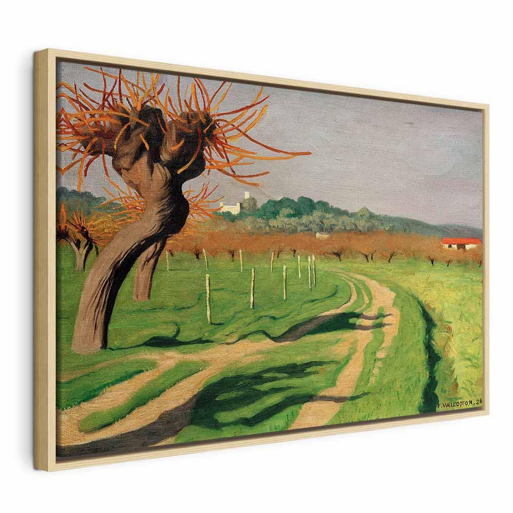 Billede på lærred reproduction - Félix Vallotton - Vallée de la Cagne - 120 x 80 cm - I en naturlig træramme