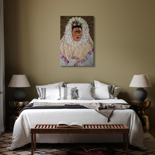 Frida Kahlo - Selvportræt som tehuana lærredsbillede
