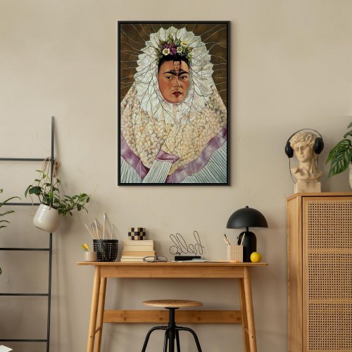 Frida Kahlo - Selvportræt som tehuana lærredsbillede
