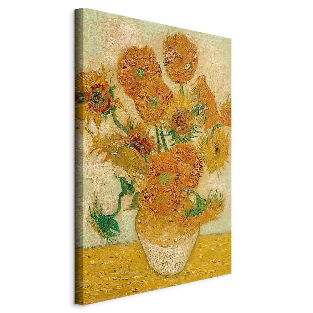 Vincent van Gogh - Sunflowers III billede på lærred, reproduktion til vægdekoration i flere varianter - 20 x 30 cm - På italiensk lærred