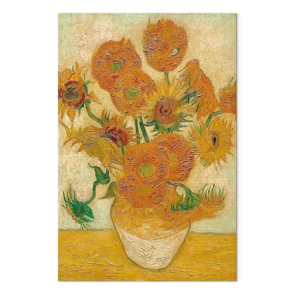 Vincent van Gogh - Sunflowers III billede på lærred, reproduktion til vægdekoration i flere varianter - 40 x 60 cm - Akustisk