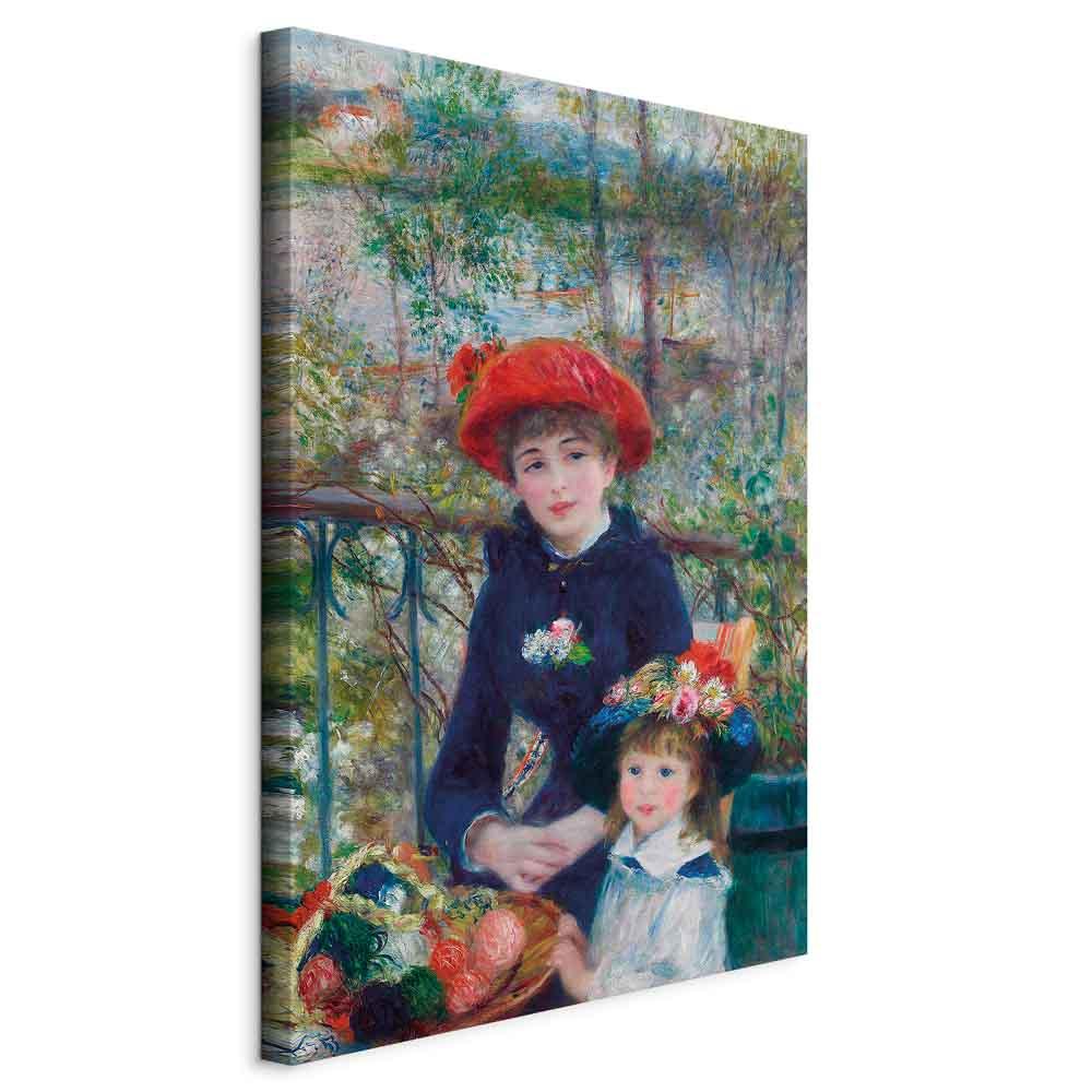 Pierre-Auguste Renoir billede på lærred - To søstre på terrassen - 20 x 30 cm - På italiensk lærred billede