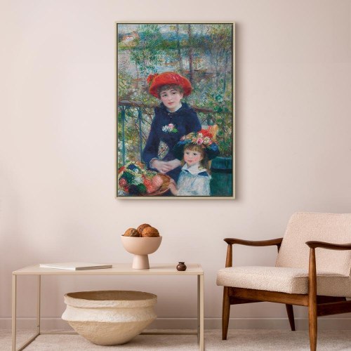 Pierre-Auguste Renoir billede på lærred - To søstre på terrassen