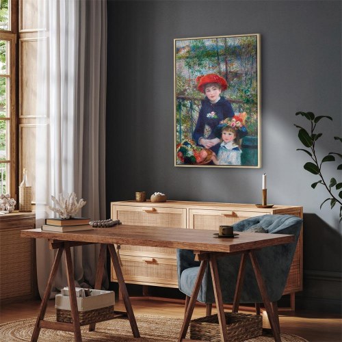 Pierre-Auguste Renoir billede på lærred - To søstre på terrassen