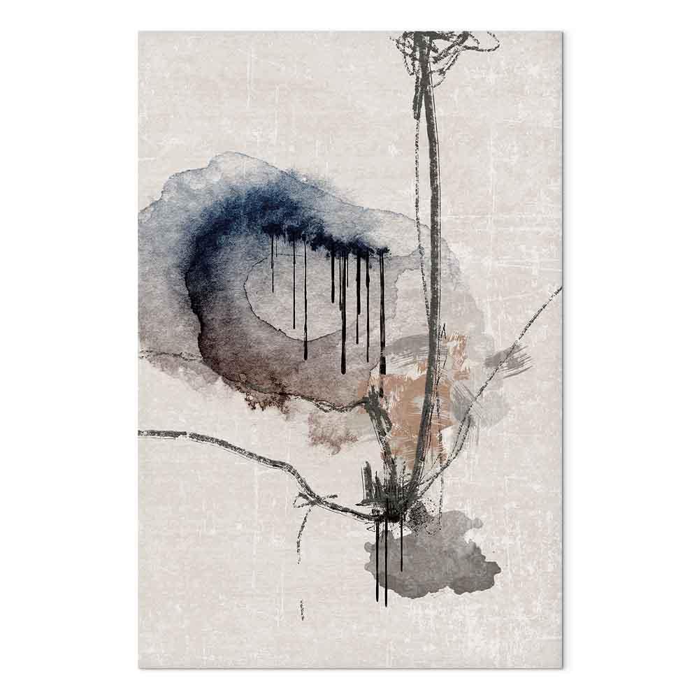 Abstrakt billede på lærred Watercolor Stained Glass lodret - 40 x 60 cm - Premium Print