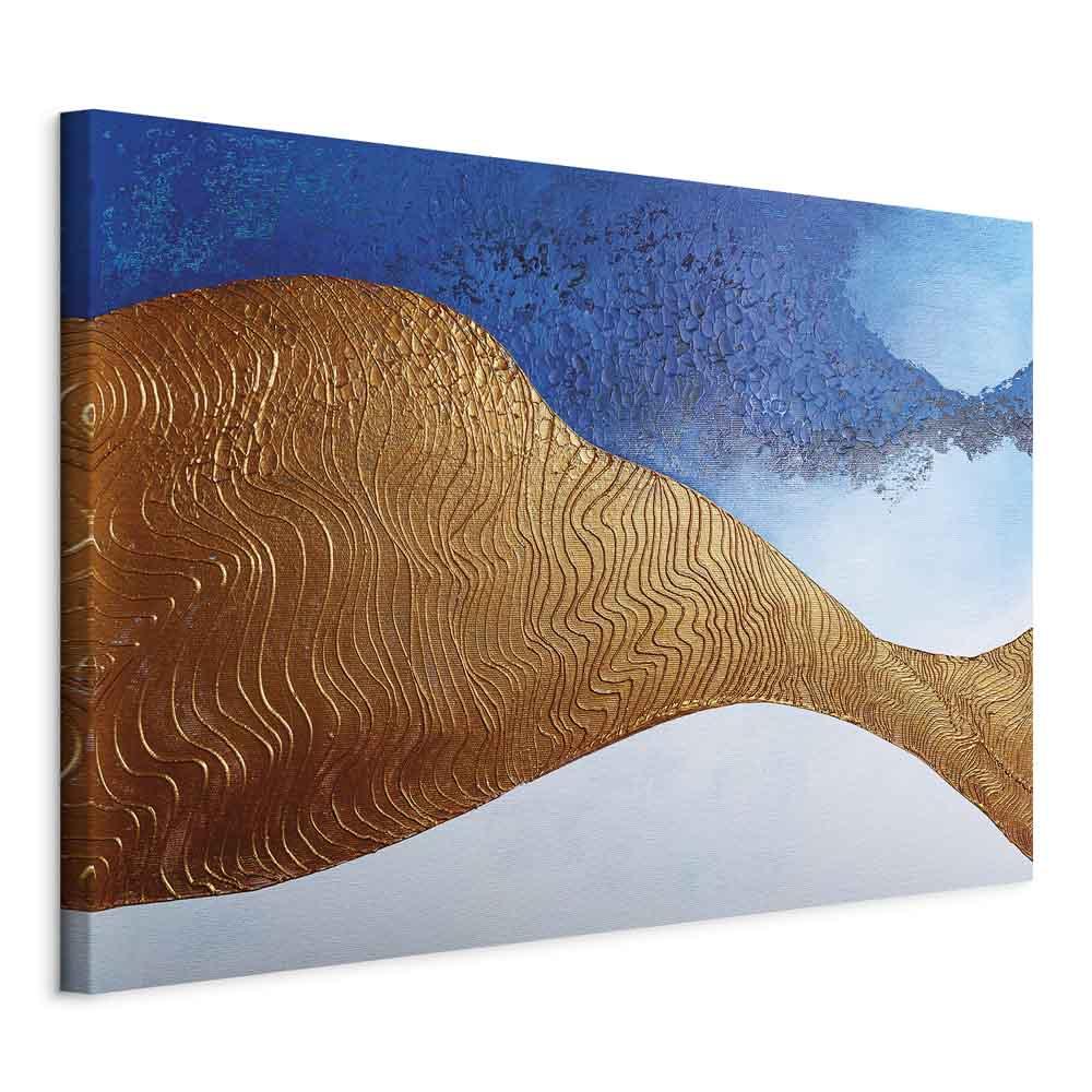 Abstrakt lærredsbillede Indigo Ridge 1 del bredformat - 90 x 60 cm - Standard billede