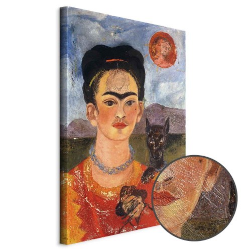 Frida Kahlo lærredsbillede - Selvportræt med Diego på mit bryst