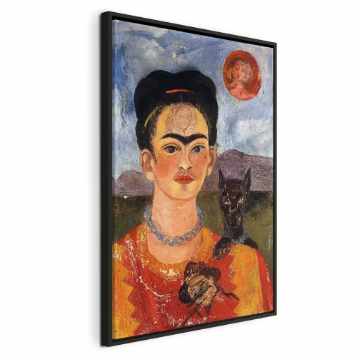 Frida Kahlo lærredsbillede - Selvportræt med Diego på mit bryst