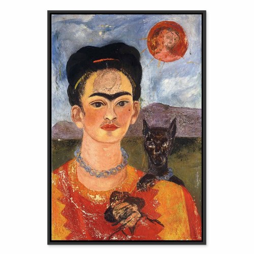 Frida Kahlo lærredsbillede - Selvportræt med Diego på mit bryst