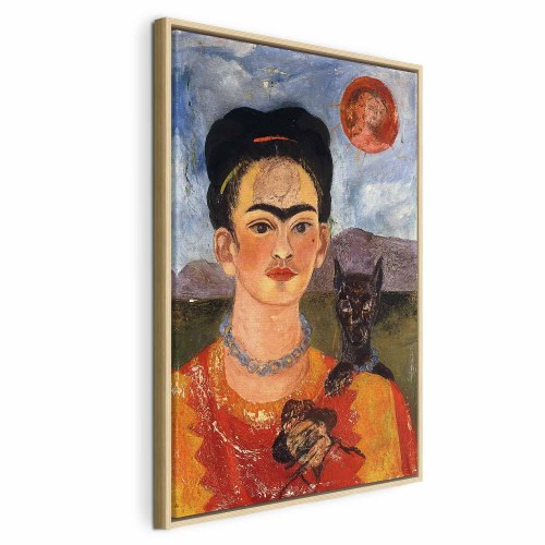 Frida Kahlo lærredsbillede - Selvportræt med Diego på mit bryst