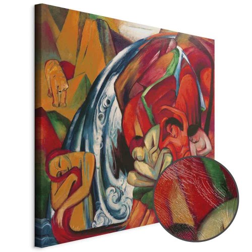 Franz Marc Vandfaldet lærredsbillede reproduktion