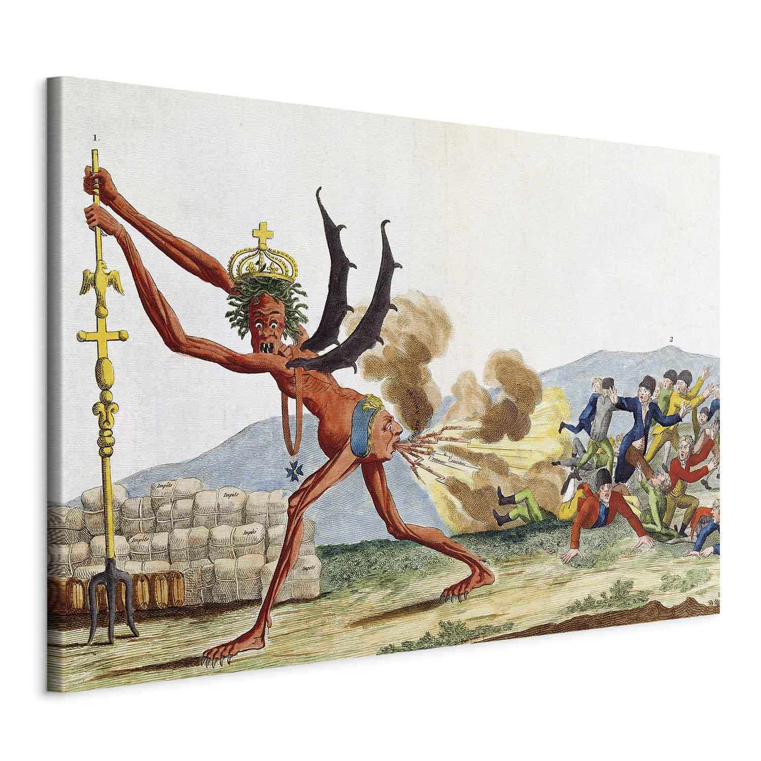Jacques-Louis David XXL lærredsbillede - Karikatur af den engelske regering - 150 x 100 cm