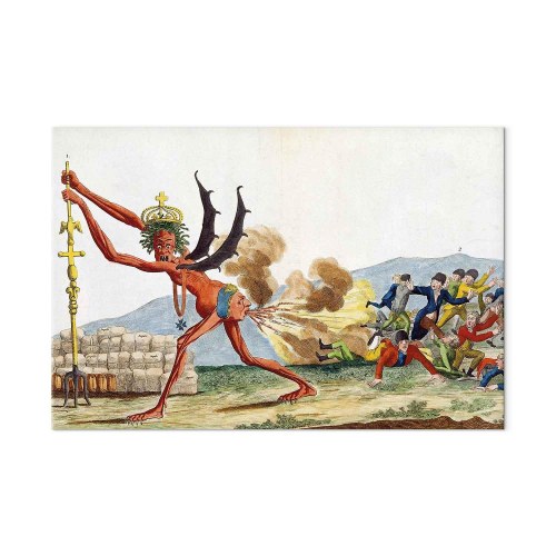 Jacques-Louis David XXL lærredsbillede - Karikatur af den engelske regering