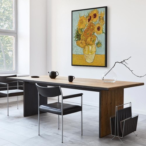 Vincent van Gogh billede på lærred - Stilleben med en vase med tolv solsikker III