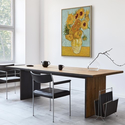 Vincent van Gogh billede på lærred - Stilleben med en vase med tolv solsikker III
