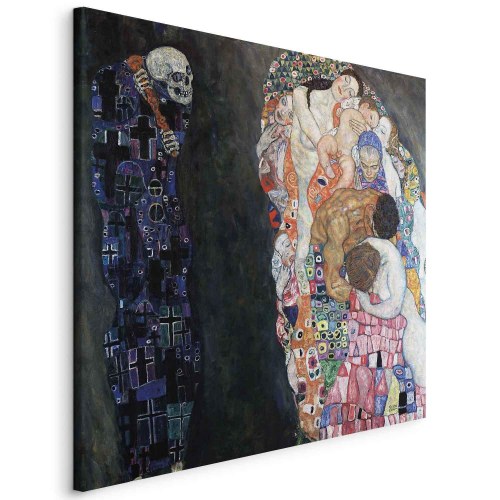 Gustav Klimt billede på lærred - Død og liv