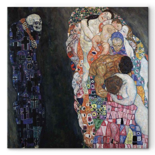 Gustav Klimt billede på lærred - Død og liv