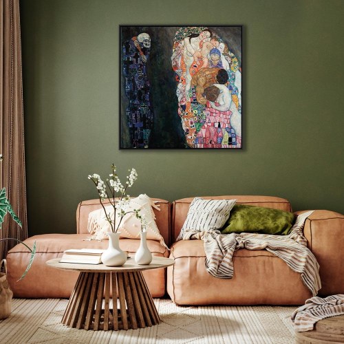 Gustav Klimt billede på lærred - Død og liv