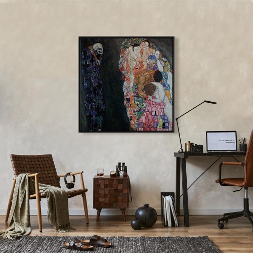 Gustav Klimt billede på lærred - Død og liv