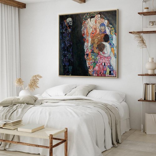 Gustav Klimt billede på lærred - Død og liv