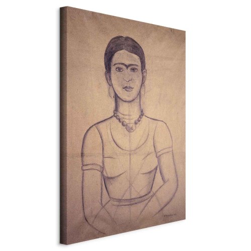 Frida Kahlo Selvportræt 1929 lærredsbillede reproduktion