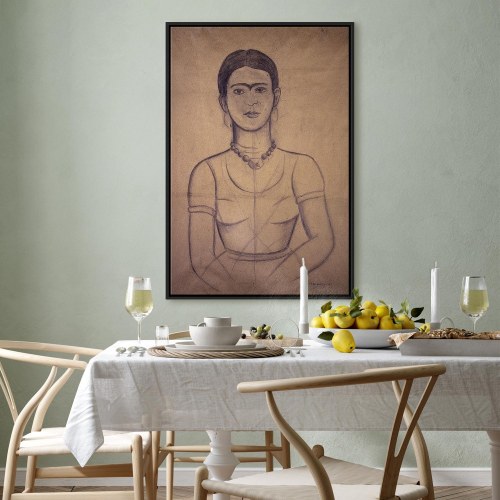 Frida Kahlo Selvportræt 1929 lærredsbillede reproduktion