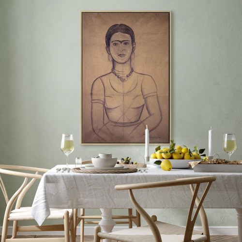 Frida Kahlo Selvportræt 1929 lærredsbillede reproduktion