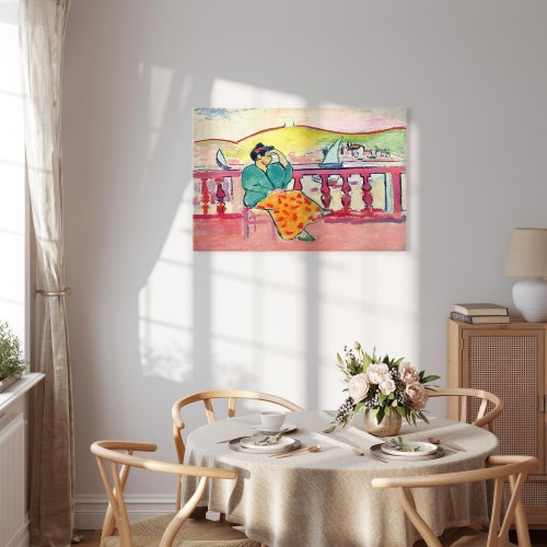 Henri Matisse billede på lærred - Kvinde på terrassen