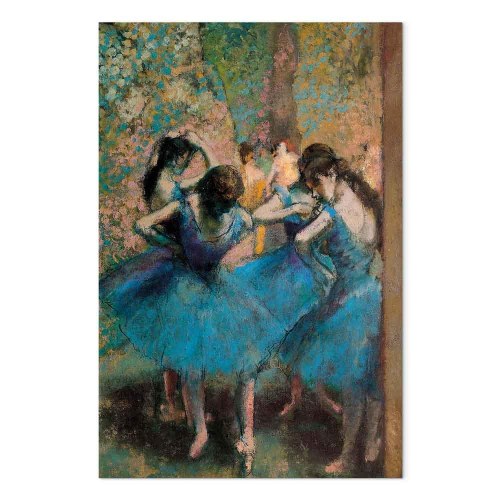 Edgar Degas Blå dansere billede på lærred