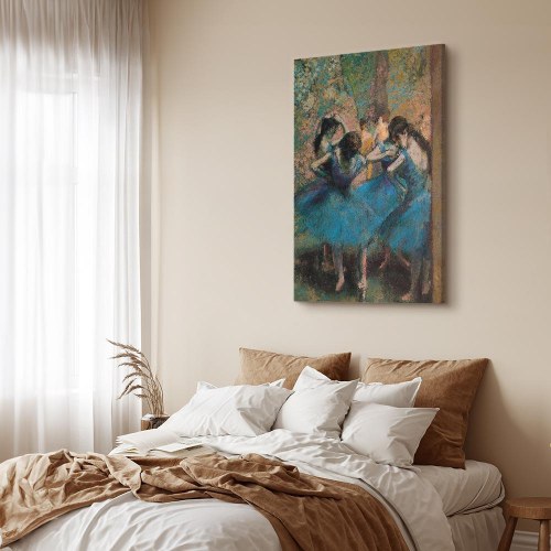 Edgar Degas Blå dansere billede på lærred