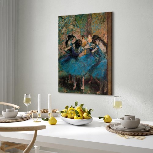 Edgar Degas Blå dansere billede på lærred