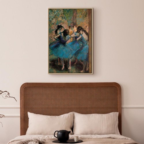 Edgar Degas Blå dansere billede på lærred